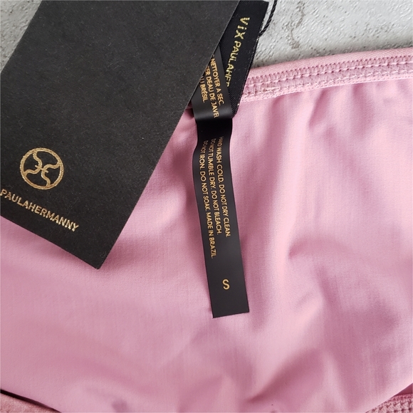 NWT VIX PASAR OFF THE SHOULDER BIKINI TOP PINK SM - Picture 5 of 7